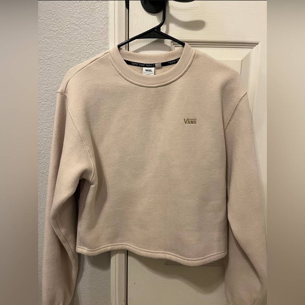 cream vans crewneck